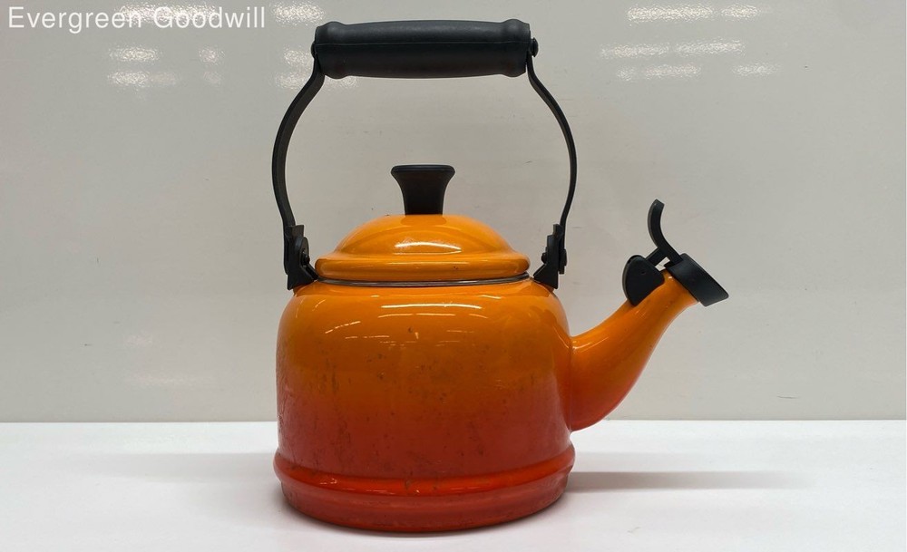 Le Creuset Orange 1.25Qt Whistling Tea Kettle