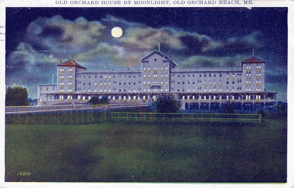 Old Orchard House By Moonlight Old Orchard Beach ME Maine Postcard