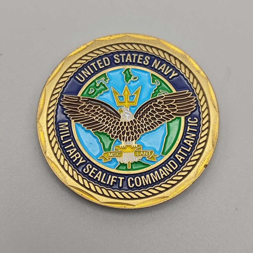 USS Navy Military Sealift Command Atlantic Challenge Collectible Coin