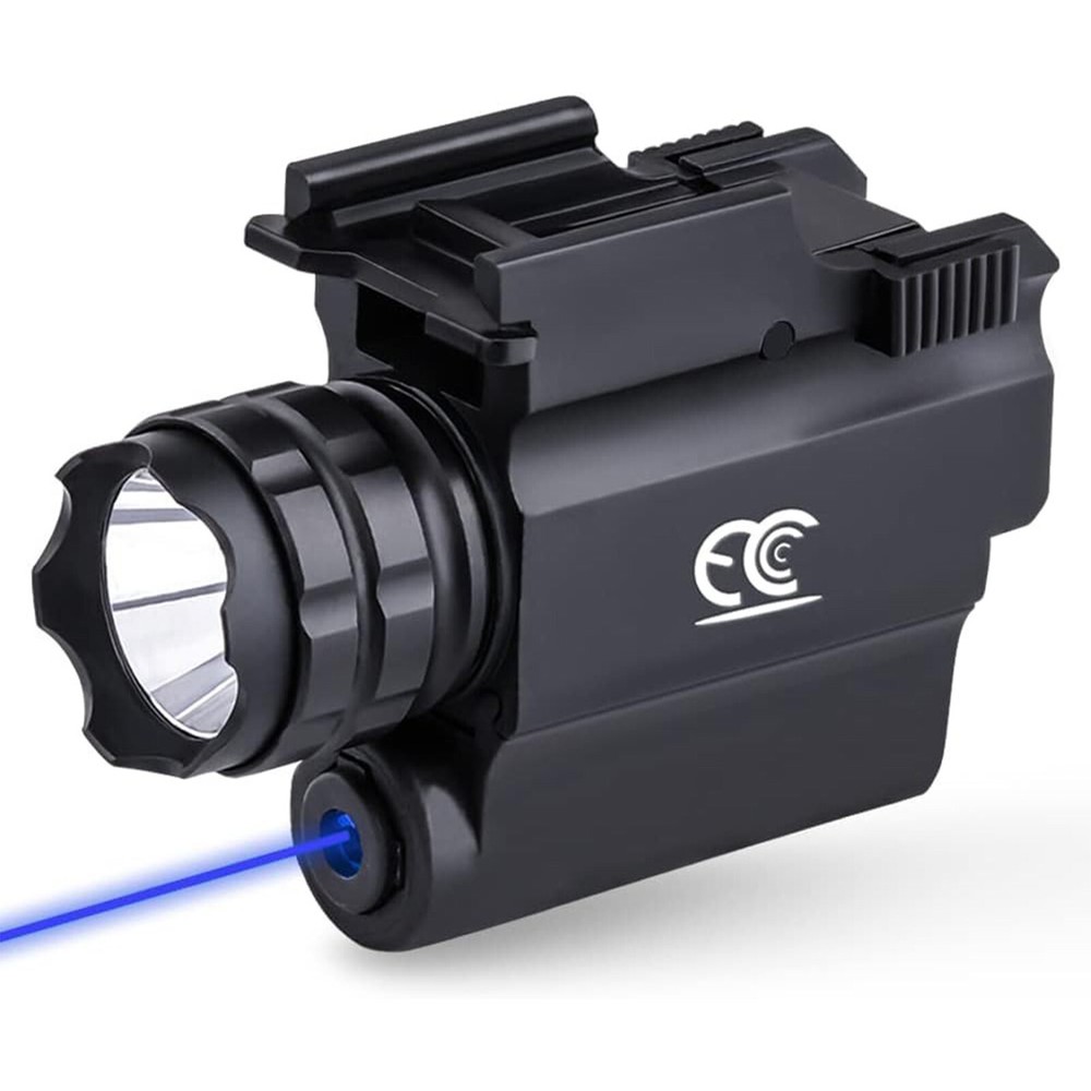 Blue Laser Gun Weapon Pistol Light Flashlight Combo,Picatinny Rail Mounted