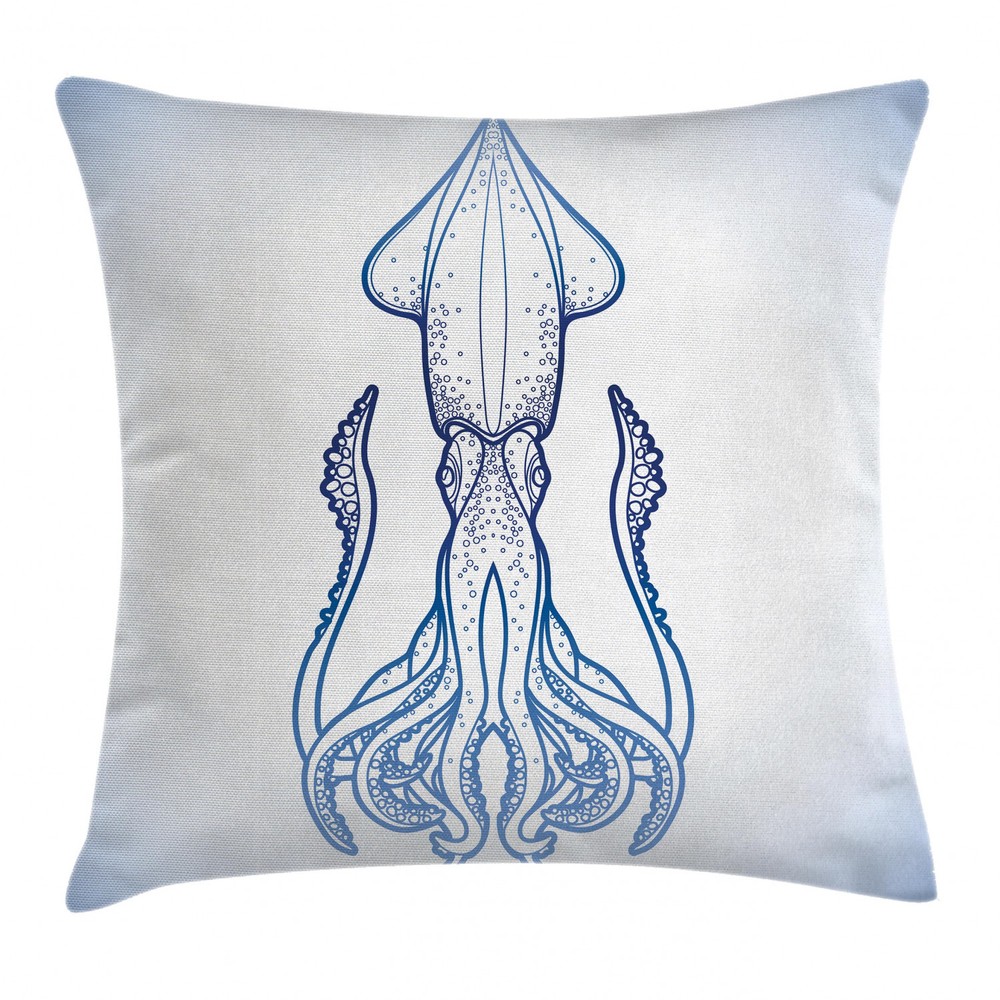 Ocean Nautical Marine Square Pillow Cover 20-Inch Coastal Home Decor
