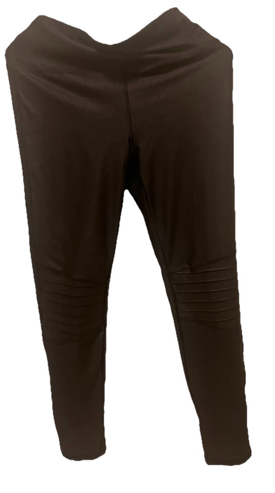 MONO B Women's Black High Waist 7/8 Leggings Size L