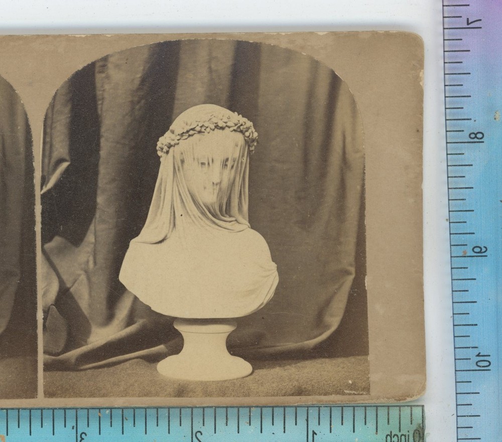 The Bride Sculpture Statue Stereoview