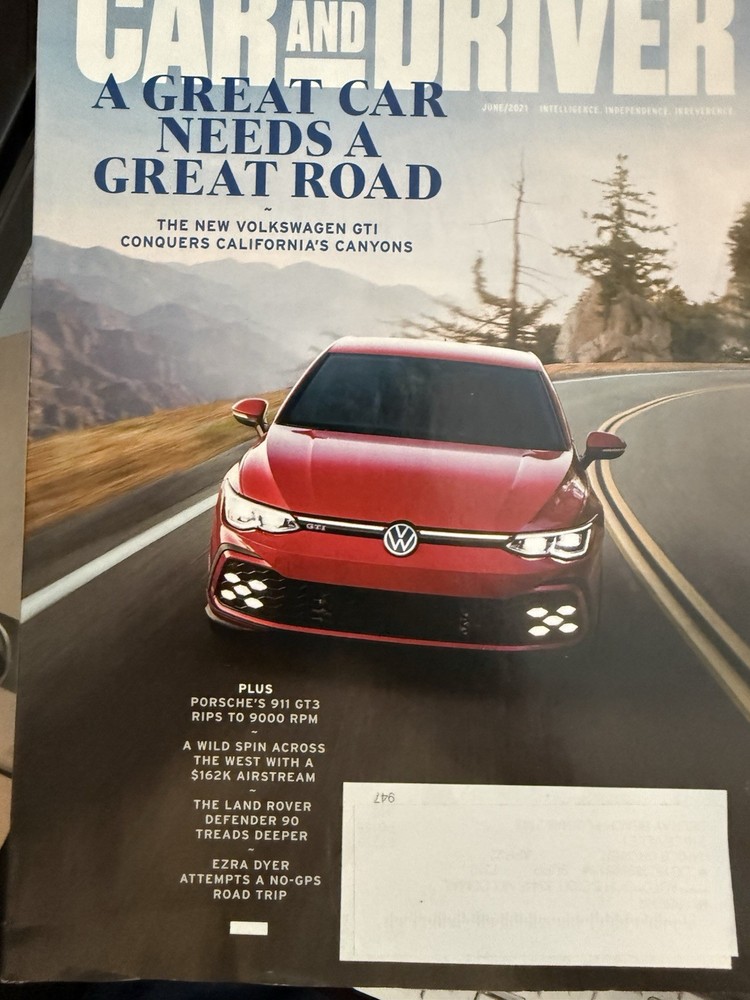Car And Driver Magazine - June 2021 - Volkswagen GTI - Great Car