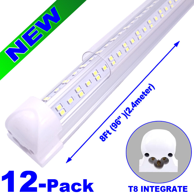 LED Tube 8ft Led Tube Light Bulbs 144W 8 FT Linkable LED Shop Light Fixture 12P