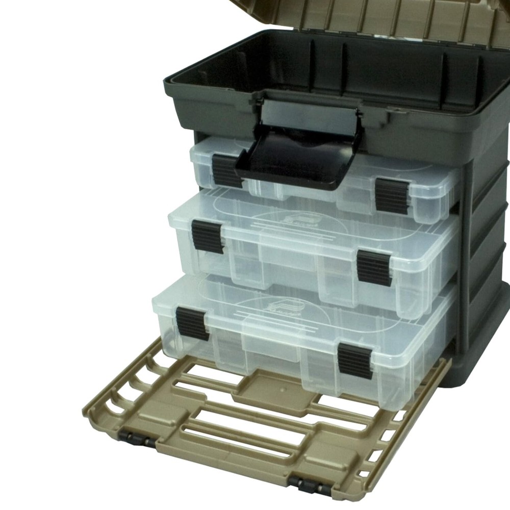 Compact Graphite Gray Tool Storage Box with StowAway Trays - Ideal for Crafts