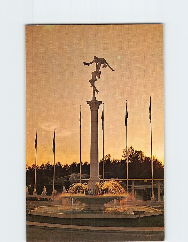 Postcard The Mermaid Fountain and Adagio Weeki Wachee Florida USA
