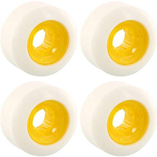 Powerflex 58mm 84b Rock Candy White Clear Yellow Skate Wheels Set of 4