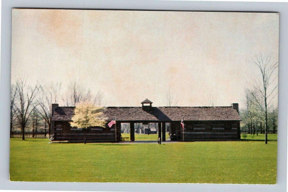 New Philadelphia OH Schoenbrunn Village Museum Antique Vintage Ohio Postcard