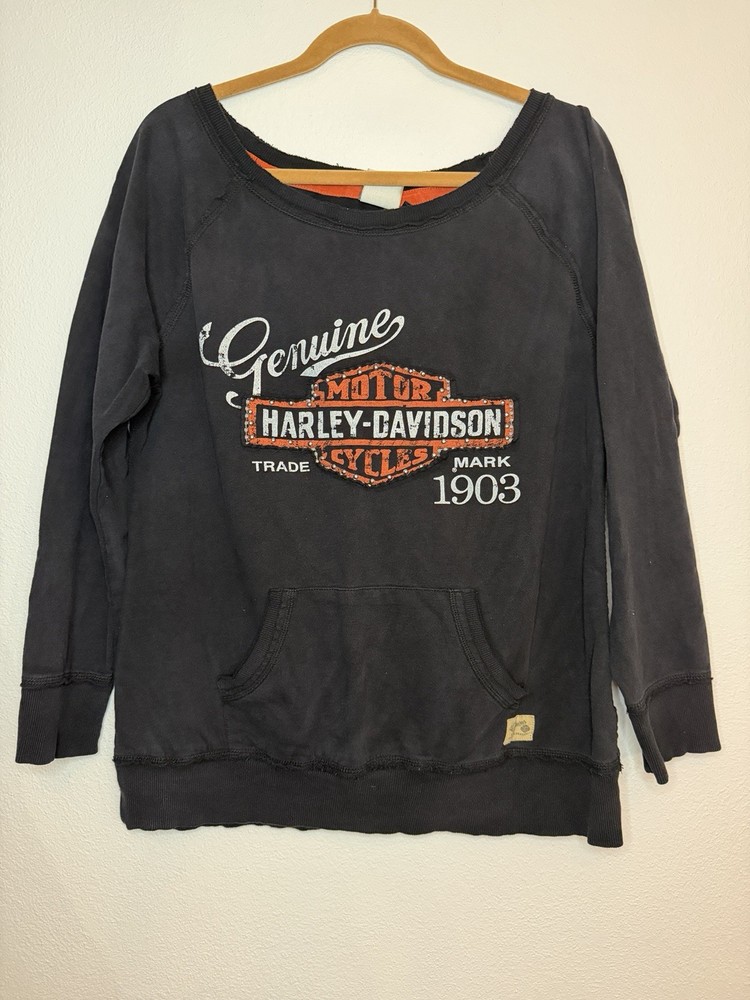 Harley Davidson Motorcycles Genuine Distressed Sweatshirt Women’s XL