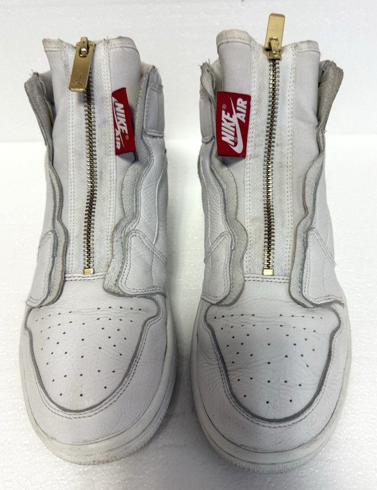 Nike Air Jordan 1 Retro High Zip White Sneakers AQ3742-116 Womens Size 8