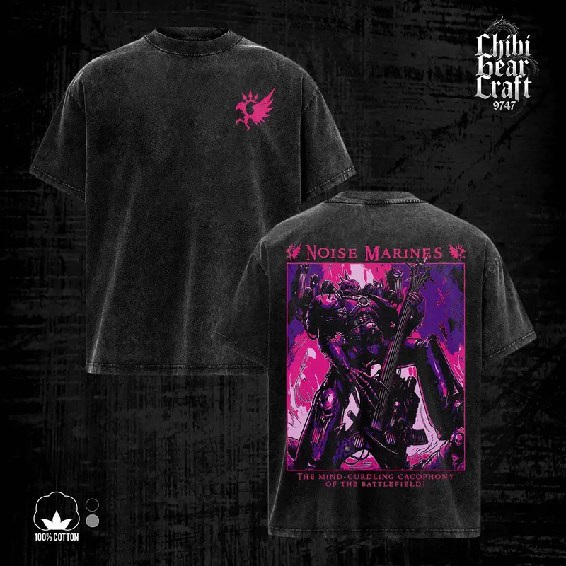 Warhammer 40K Noise Marines Dawn Of War IV T-Shirt Retro Grimdark Sci-Fi Tee
