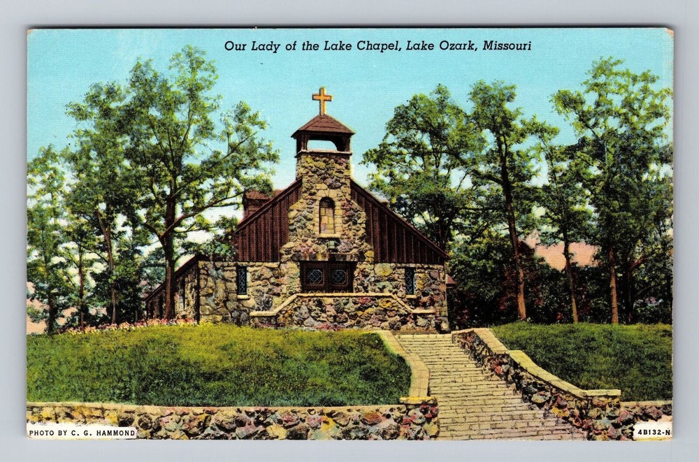 Missouri MO Lake Ozark Our Lady Of The Lake Chapel Vintage Postcard