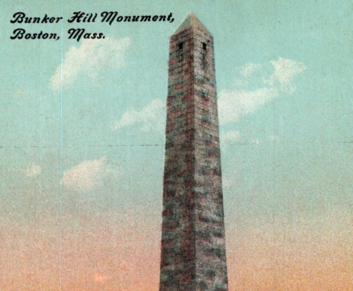 Antique DB Postcard Bunker Hill Monument Boston Massachusetts MA c1910
