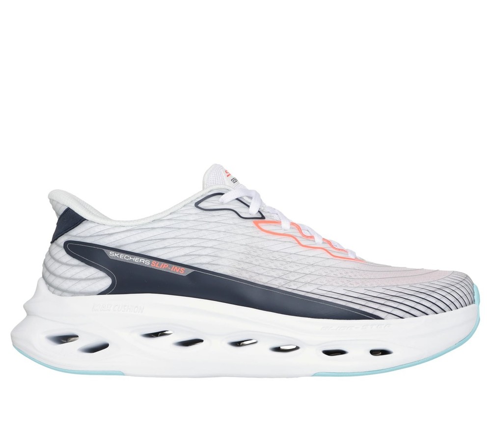 Men's Skechers Slip-ins Max Cushioning Glide-Step Sapphire White Multi Medium