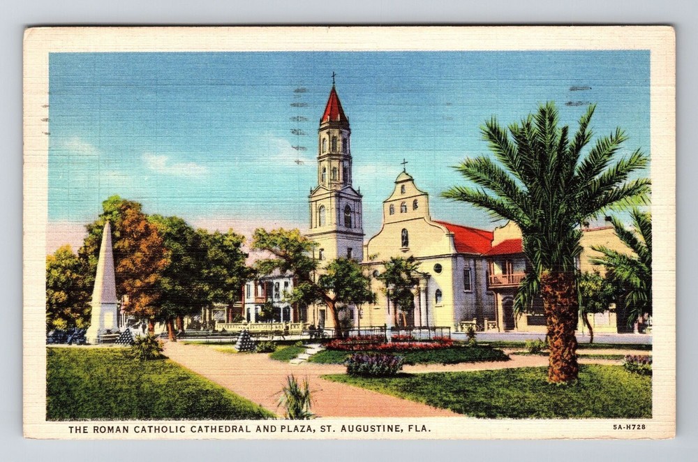 St. Augustine FL-Florida, Roman Catholic Cathedral, Vintage Postcard