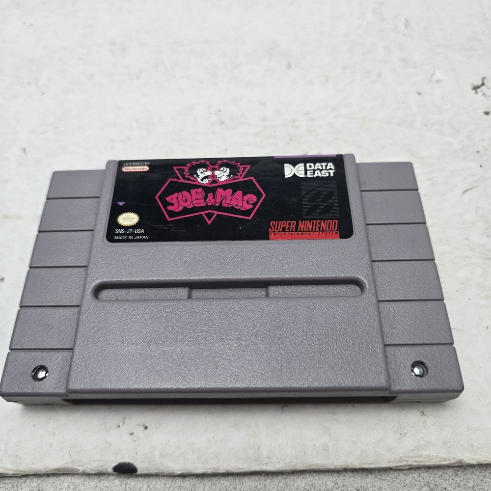 Joe & Mac (Super Nintendo Entertainment System, 1992) SNES - Tested -