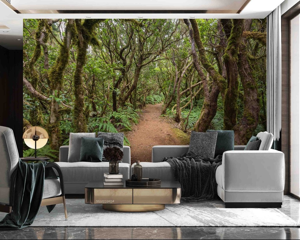 3D Forest Path Landscape Wall Murals Wallpaper Murals Wall Sticker 4