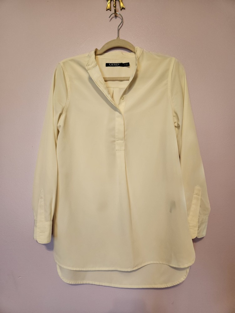 Vintage Cream Lauren Ralph Lauren Tunic Top Size Small
