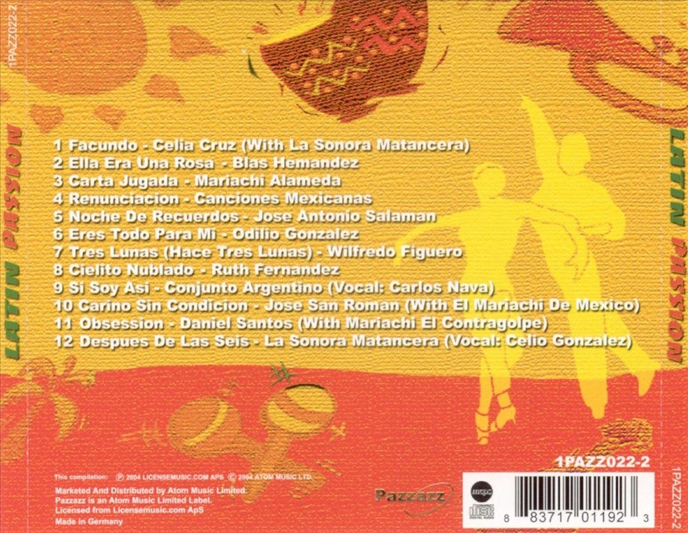 Various Artists Latin Passion [Pazzazz] New Cd