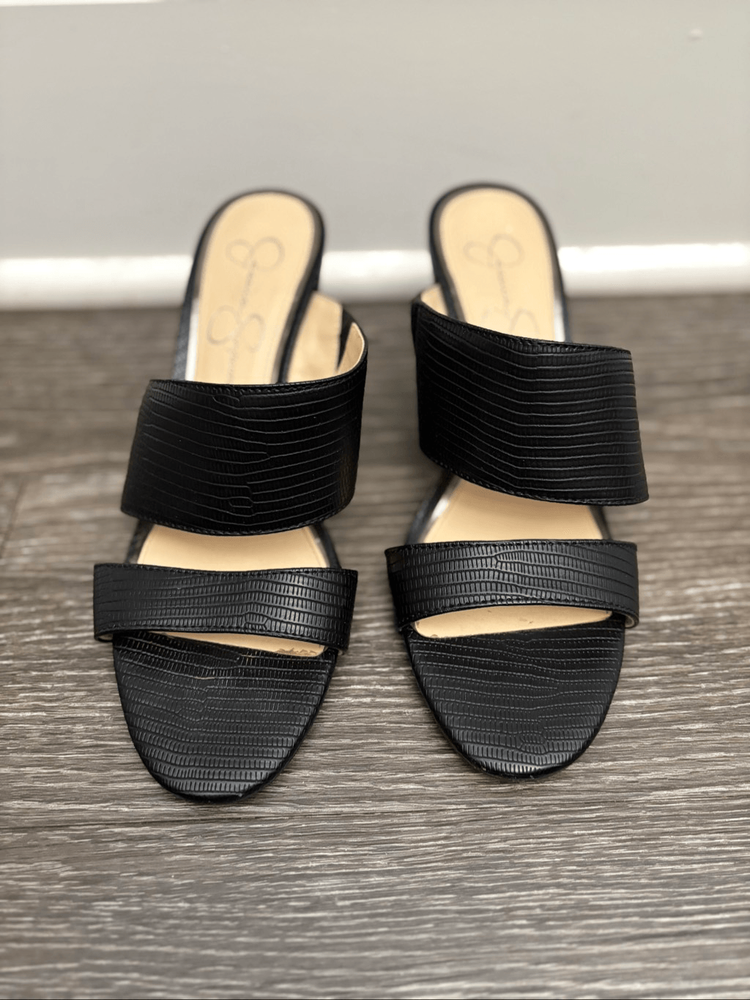 NWOB Jessica Simpson Cayren Women’s Black Wedge Sandal Size 8.5