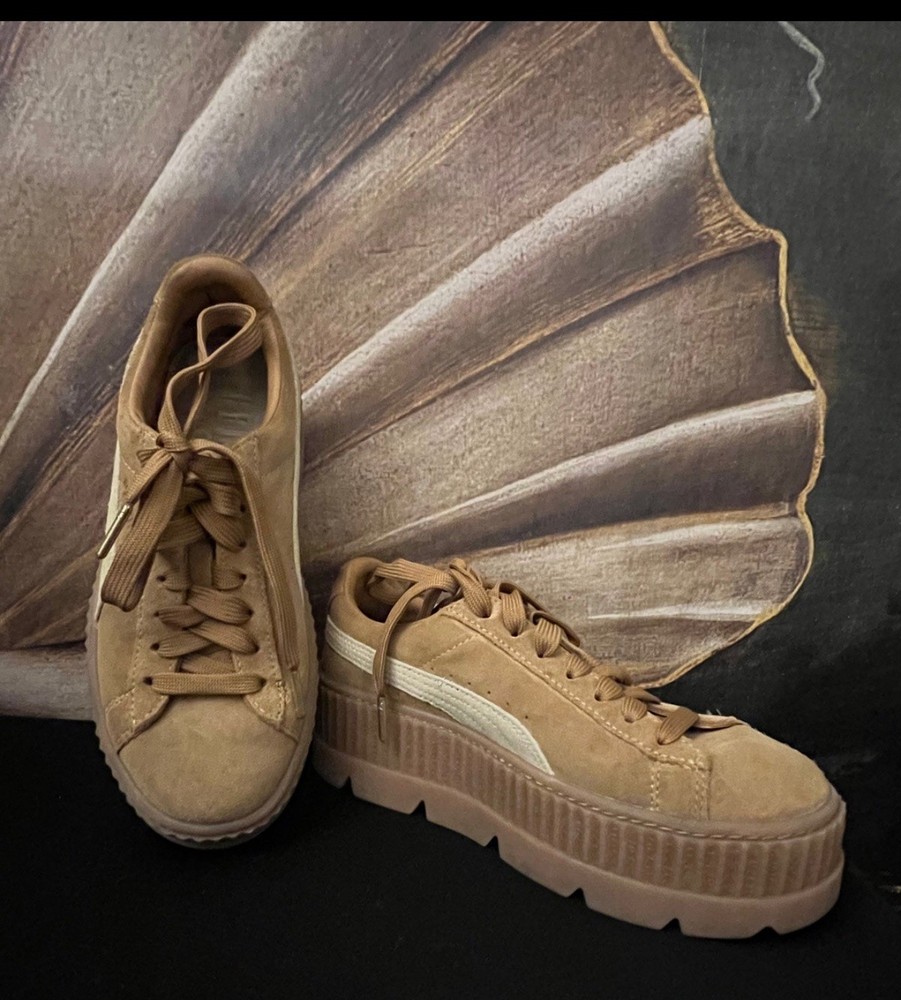 Puma Fenty by Rihanna Cleated Creeper Suede Brown 366268-02 Women's Size 7