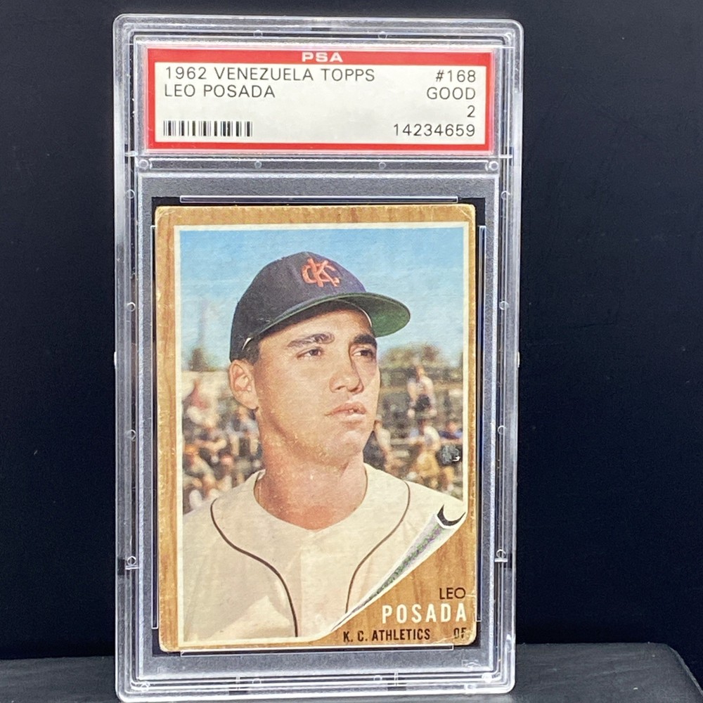 1962 Topps - Leo Posada #168 Venezuelan Rare Card in PSA 2 Good Condition 