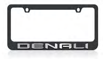Chrome GMC Denali Black DC Logo Premium Stainless Steel License Plate Frame