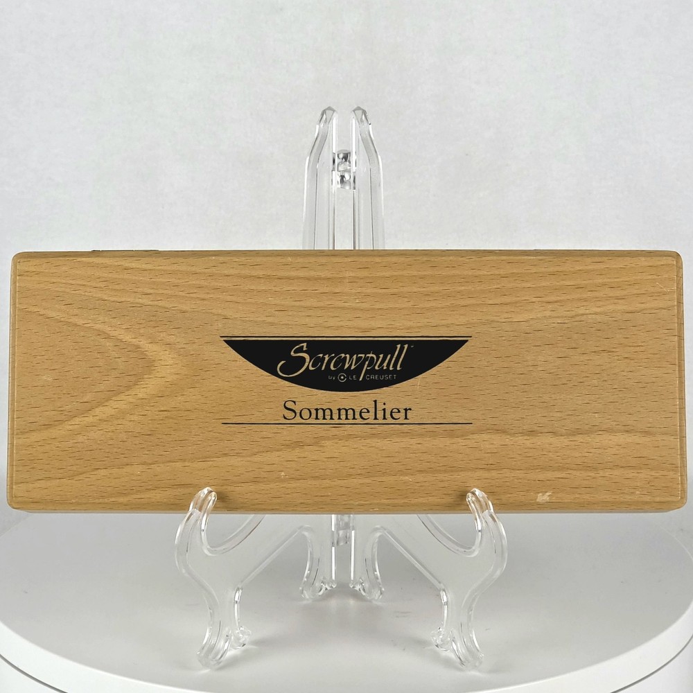 Screwpull Sommelier by Le Creuset Wine Bottle Opener & Thermometer w/Wood Case