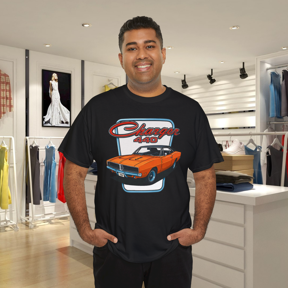 1969 Charger 440 Classic Muscle Car Illustration Vintage Mopar T-Shirt