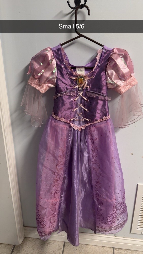 Disney Store Rapunzel Costume Purple Dress Tangled Child Size Small 5/6 V2