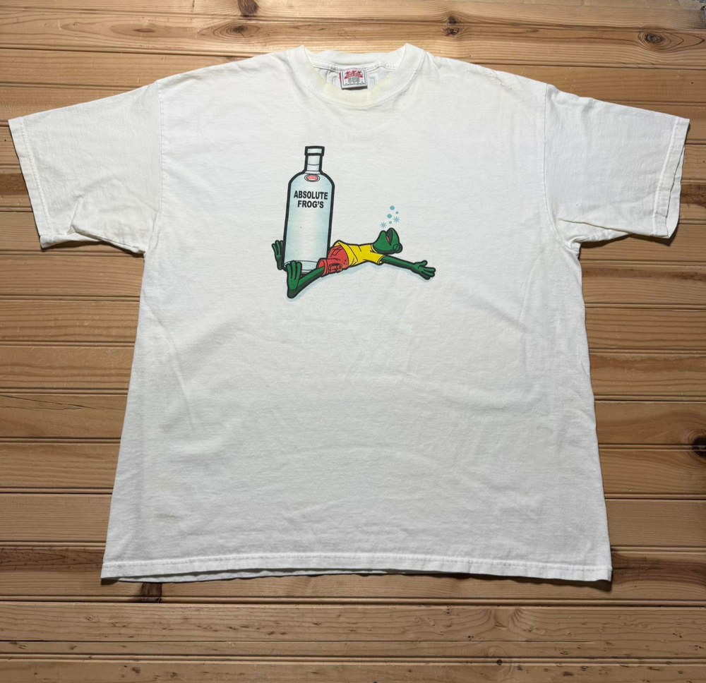 Vintage 90s Y2K Senor Frog’s Cancun Mexico Absolute Frog Souvenir Shirt Size XL
