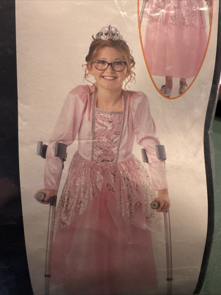 Girls Adaptive PRINCESS Halloween Costume Size Med 8/10 Gown Dress Open Back NWT