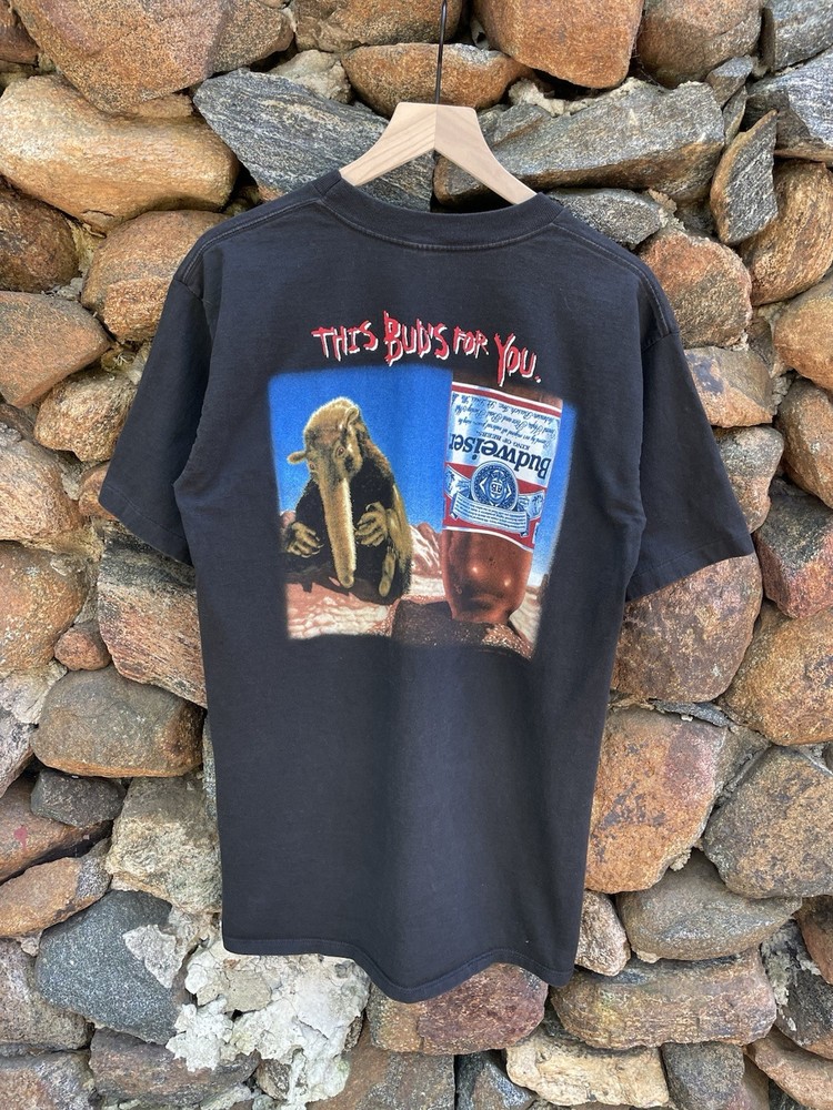Vintage Budweiser This Buds For You Anteater T Shirt Size Xl Rare Beer 90s USA