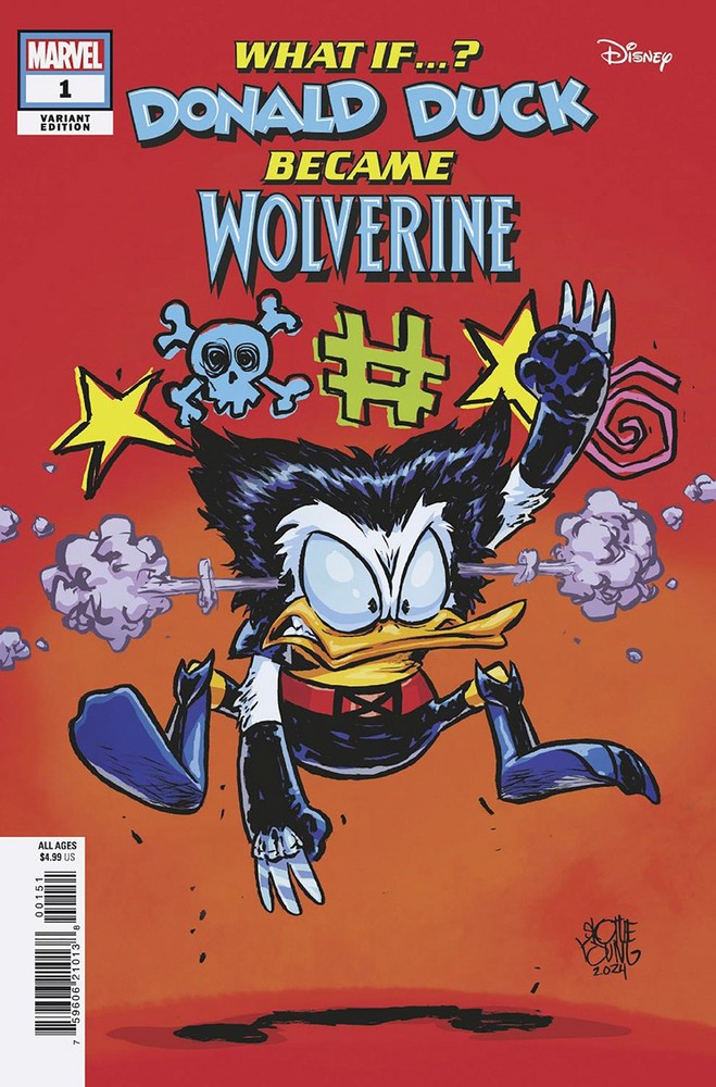 Marvel What If Donald Duck Became Wolverine #1 Disney Variant VF/NM