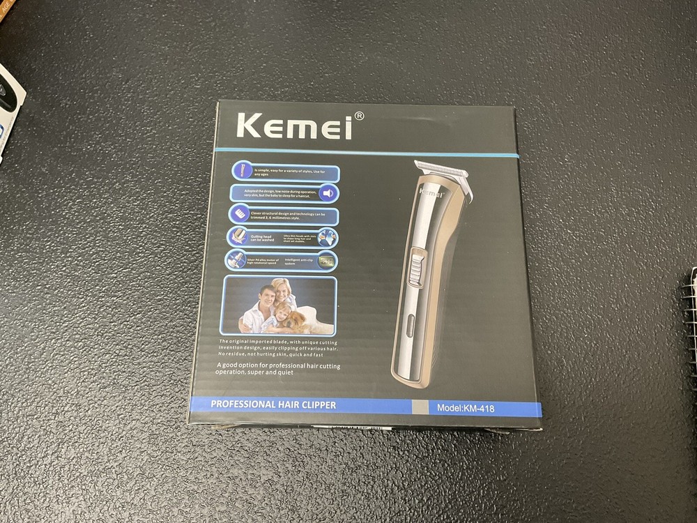 Kemei KM-418 Cordless Hair Clipper Beard Trimmer Shaver L104 for Men