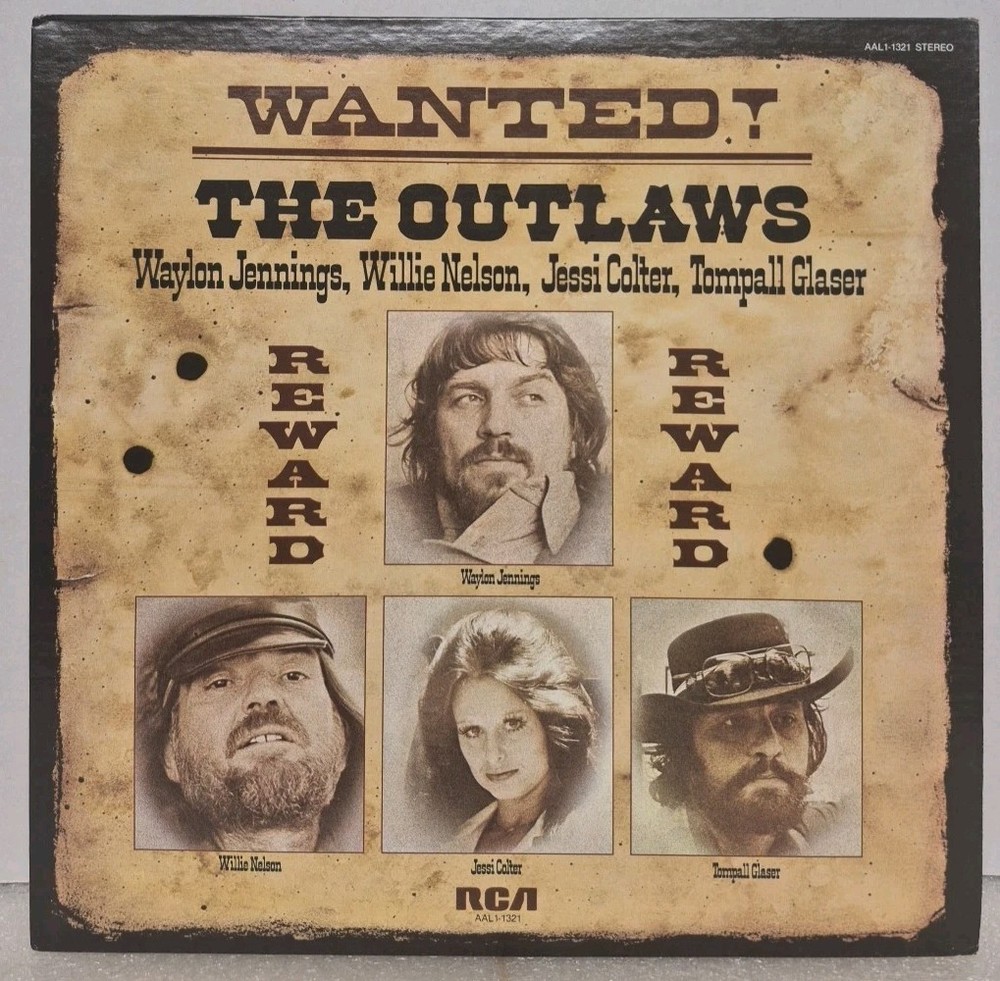Waylon Jennings, Willie Nelson, Colter, Glaser - Wanted! The Outlaws AAL-1321 NM