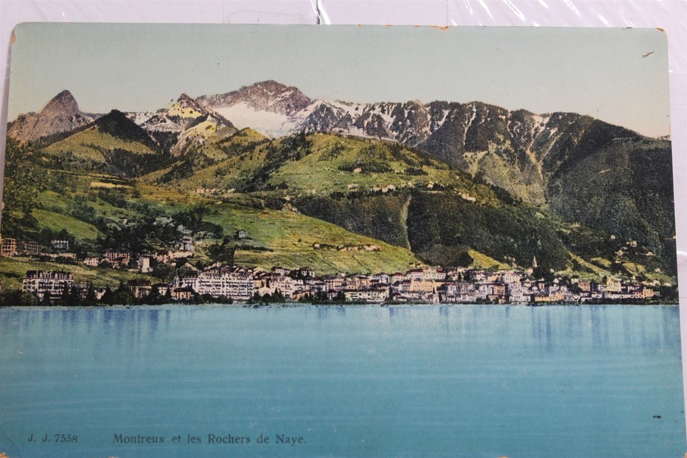 Switzerland Montreux Rochers Naye Postcard Old Vintage Card View Standard Postal