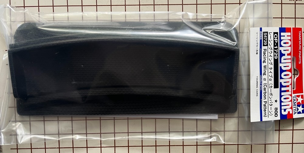 Tamiya RC Racing Wing Set Carbon Pattern Spoiler for 1:10 Touring Cars # 54729