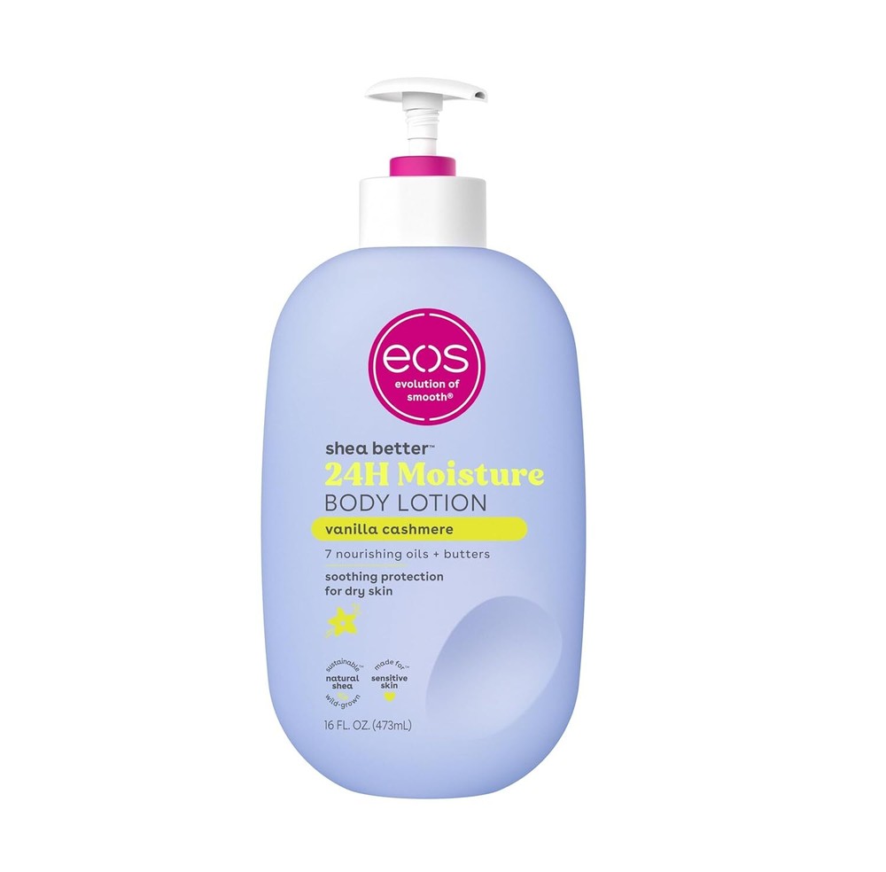 Eos Vanilla Cashmere Shea Butter Body Lotion 16 fl oz 24Hr Moisture Vegan
