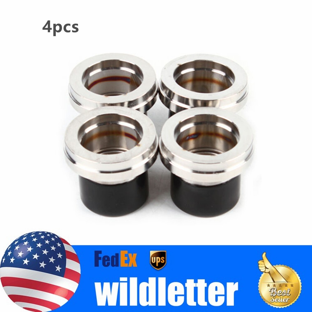 4pcs 2.72in Boat Trailer Bearing Buddy Stainless Steel w/ Protective Bra
