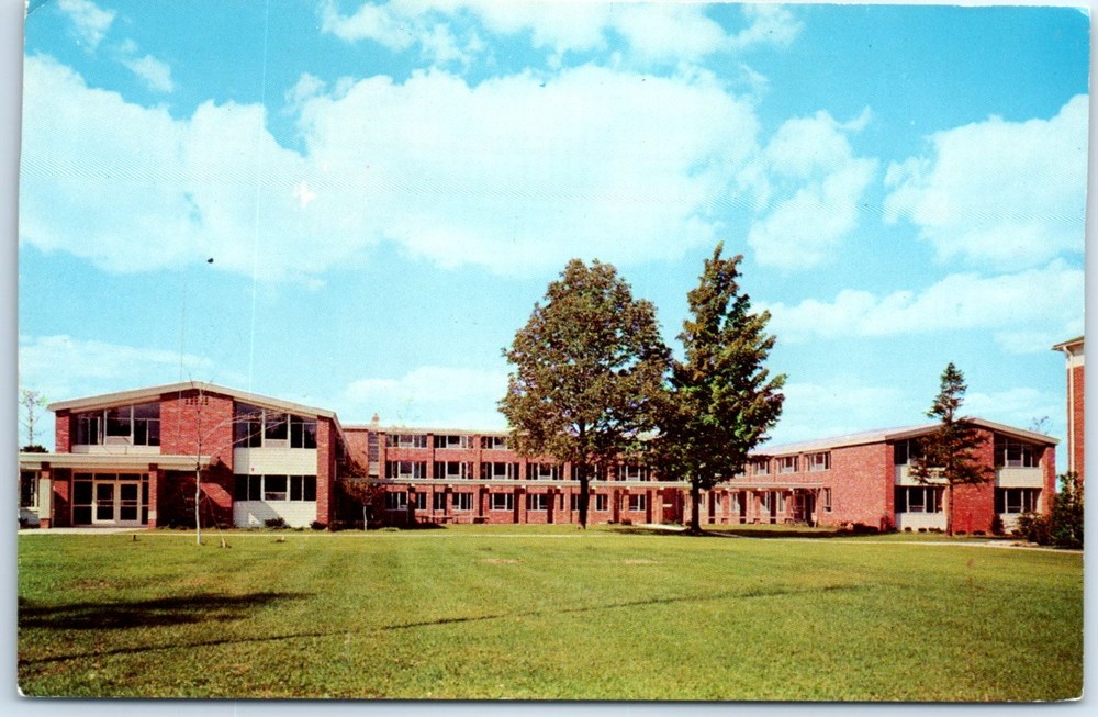 Postcard - Mary C. Gelston Hall, Alma College - Alma, Michigan