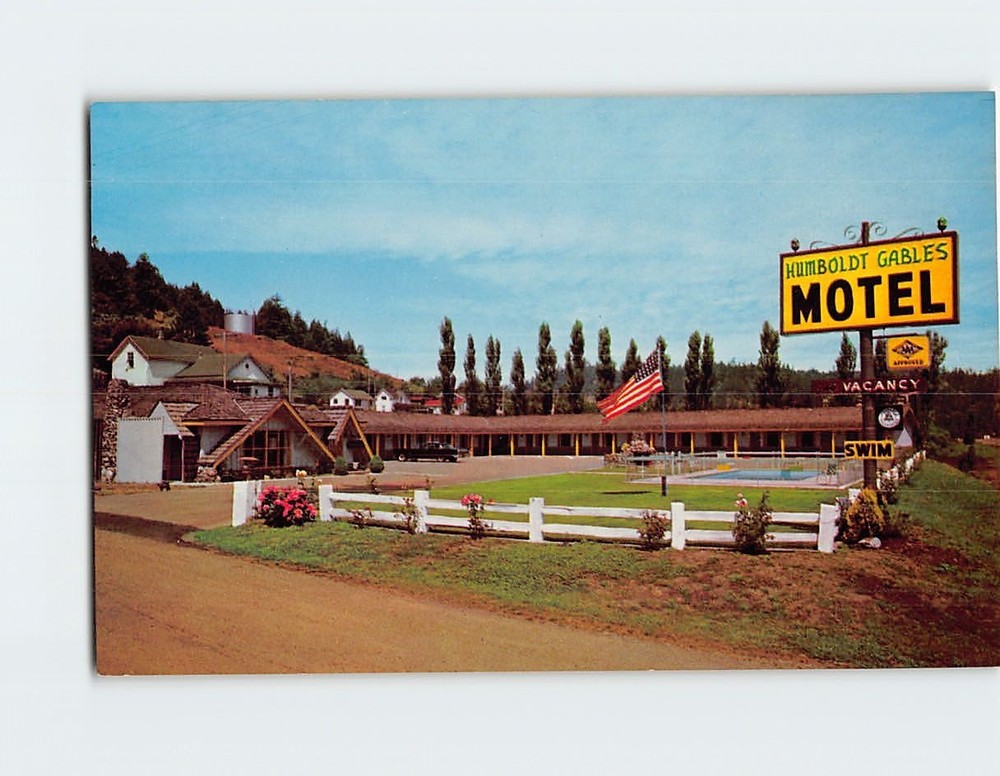Postcard Humboldt Gables Motel Rio Dell California USA