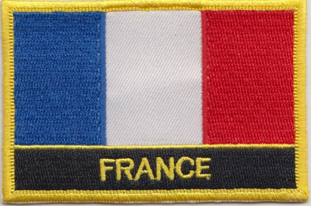 France Flag Embroidered Patch Badge 8.5cm x 5.8cm LAST FEW