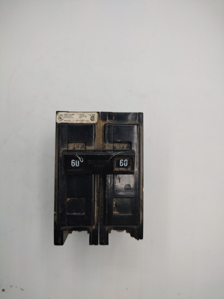 Circuit Breaker Cutler Hammer BAB2060 BA260 60 Amp 2 Pole