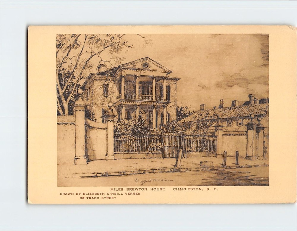 Postcard Miles Brewton House Charleston South Carolina USA