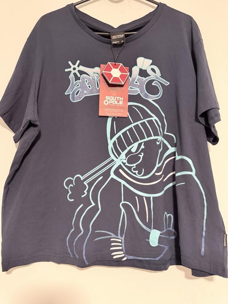 Southpole Authentic Collection Men's Navy Graphic Logo Tee Crew Neck XL