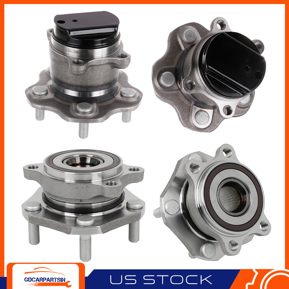 4 Front & Rear Wheel Bearing Hub for Nissan Rogue 2014-2019 FWD
