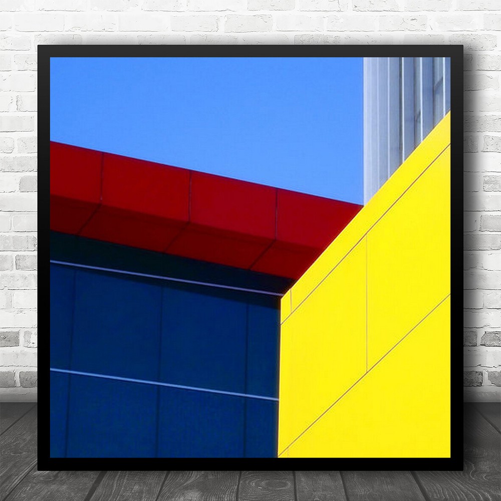The Composition Of Colours Walls Architecture Square Wall Art Print