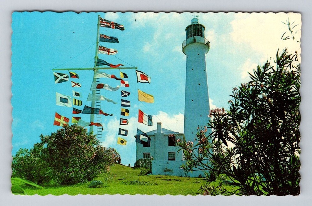 Cross Bay-Bermuda, Gibbs Hill Light House, Vintage Souvenir Postcard